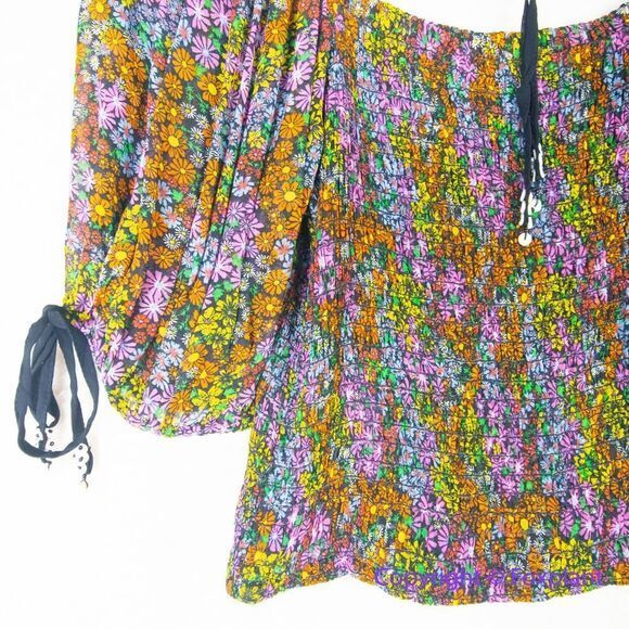 New! Free People Back On‎ Top floral print, size S - Picture 11 of 15